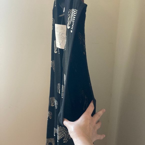 Brand New Sam Hilu Womens Sleeveless Black/White Zebra Print Duster/Cardigan - Picture 5 of 8